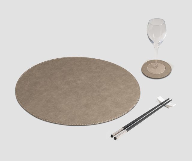 Vintage Round Placemat Smoke