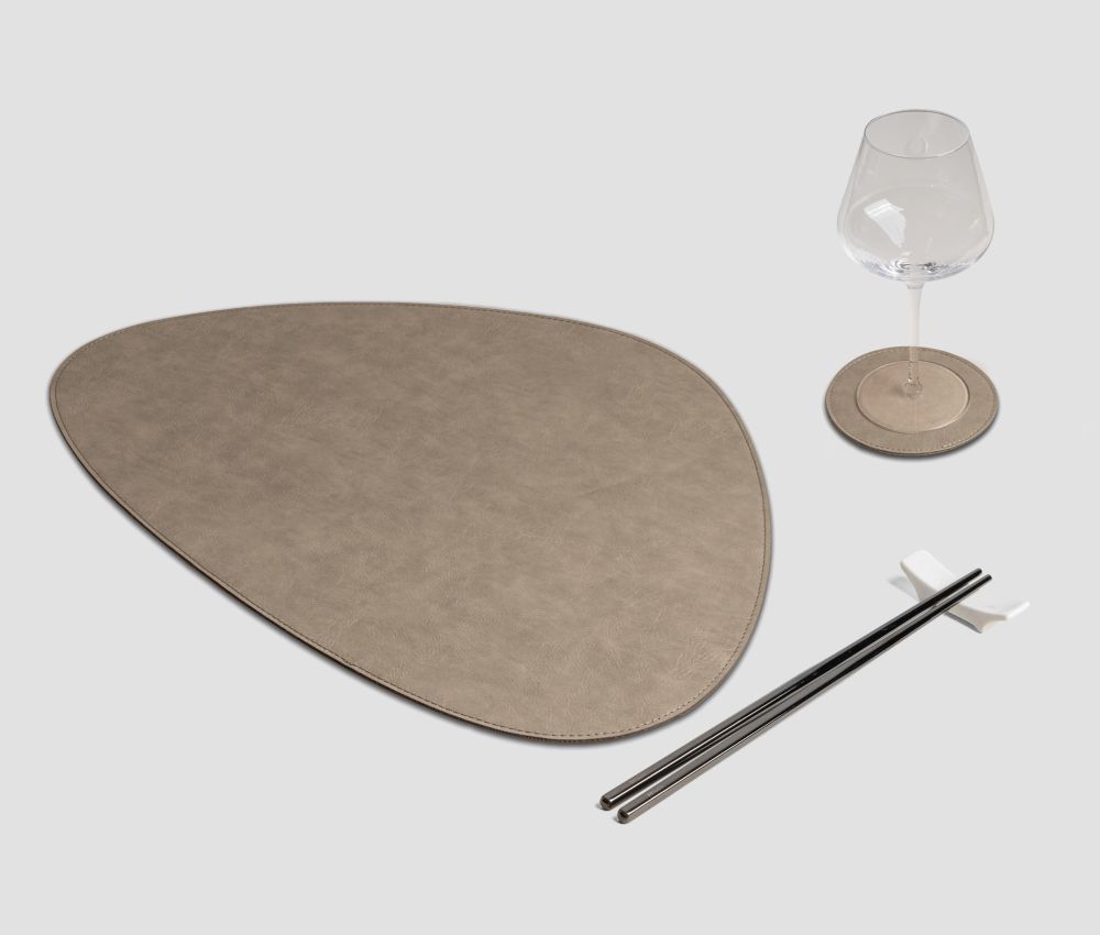 Mantel individual vintage de piedra ahumada