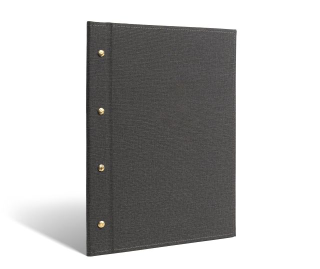 Menú Screw en negro texturizado