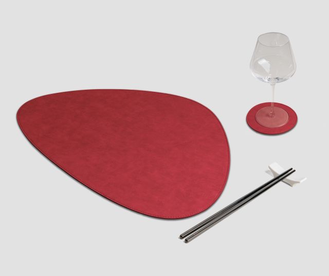 Mantel individual de piedra vintage con forma de fuego