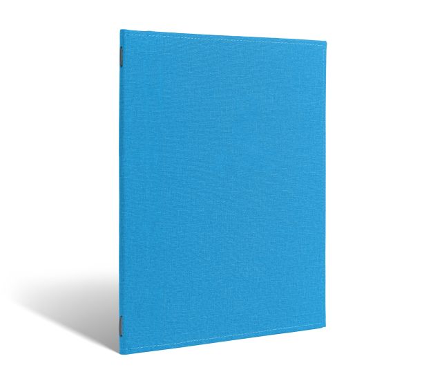 Menu with elastic in textured azure