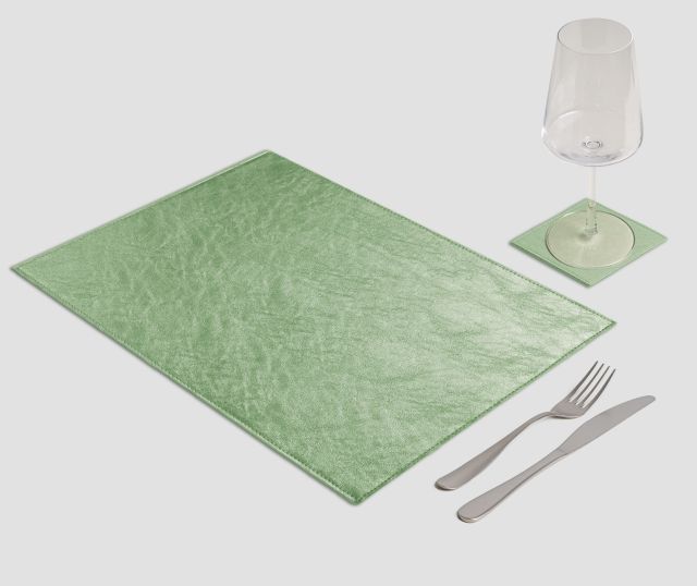 Tovaglietta Rettangolare spigolo Metal verde chiaro