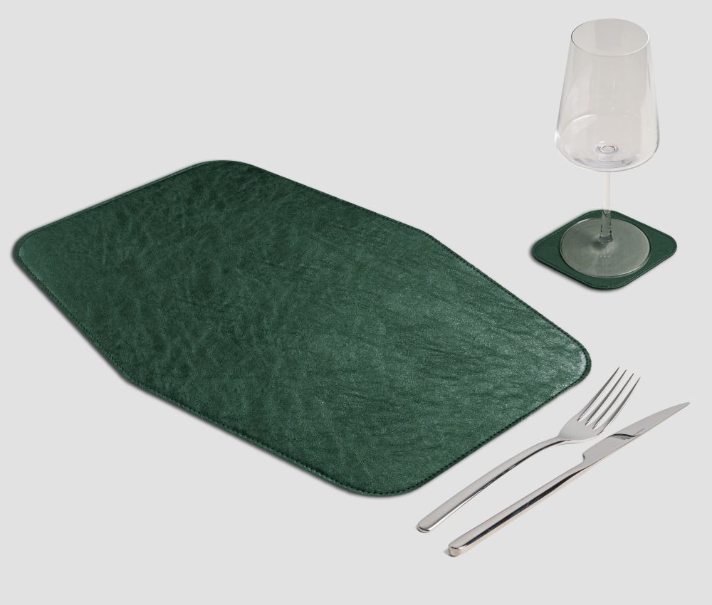 Mantel individual de metal verde bosque