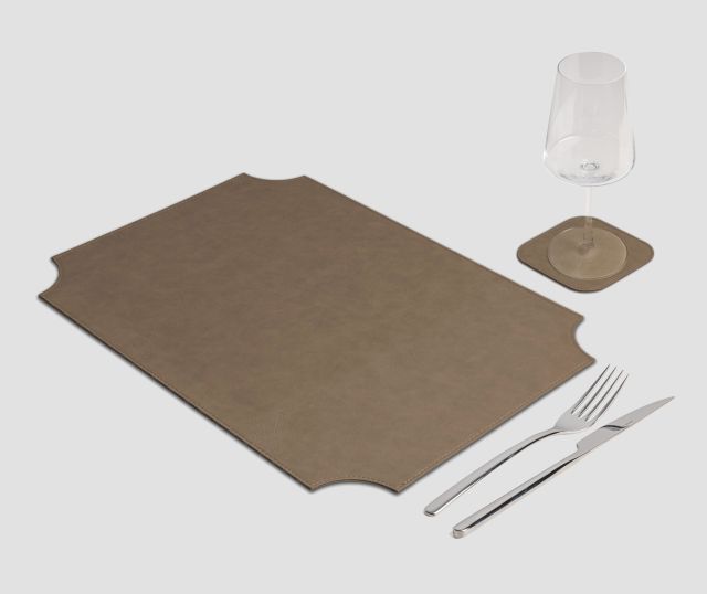 Mantel individual barroco rectangular vintage de tierra