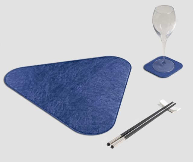 Blue Metal Triangle Placemat