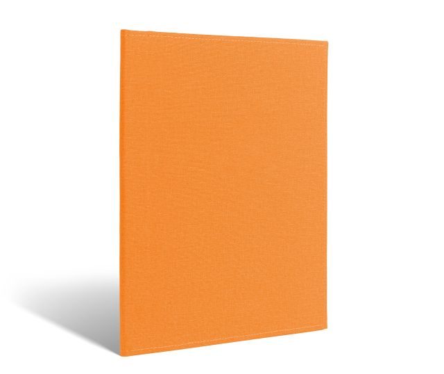 Framed menu in textured orange