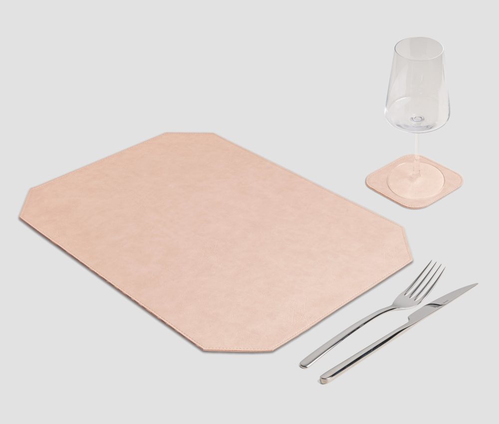 Mantel individual con bandeja vintage en polvo