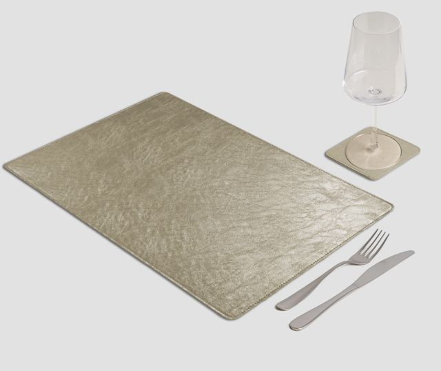 Tovaglietta Rettangolare gourmet Metal platino