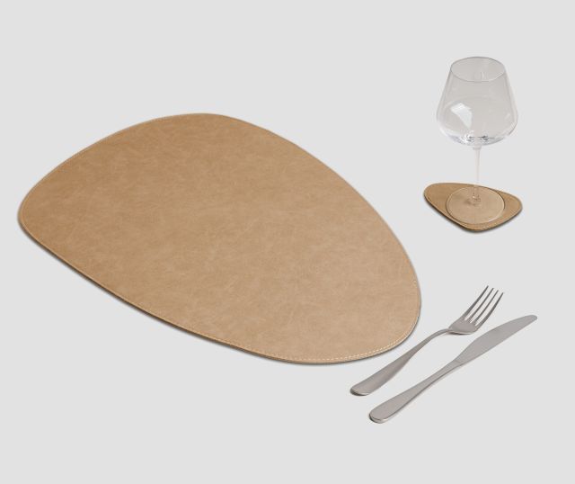 Mantel individual vintage con gotas de arena