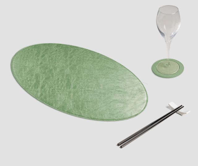 Tovaglietta Ovale Metal verde chiaro