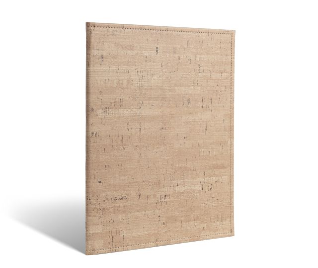 Framed menu in neutral cork