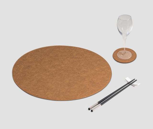 Tovaglietta Tonda Vintage tabacco