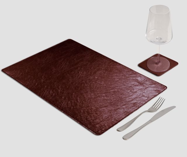 Gourmet Rectangular Placemat Metal Bordeaux