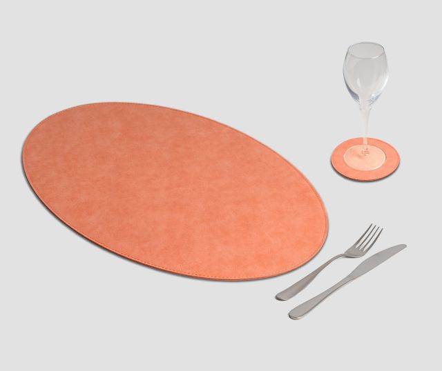 Tovaglietta Ovale Vintage salmone