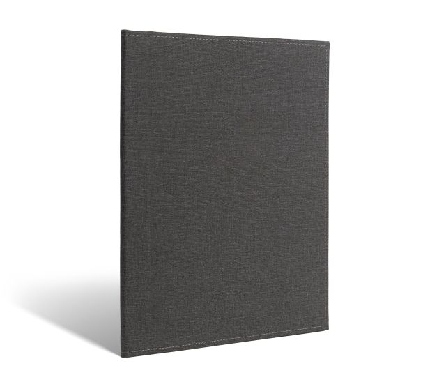Framed menu in textured black