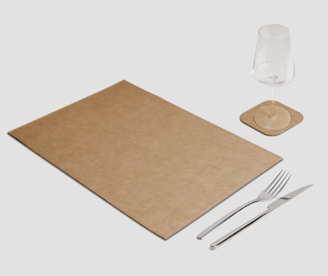 Rectangular Placemat Vintage Edge Sand