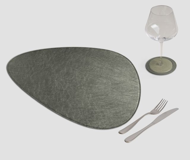 Stone Metal Pewter Placemat