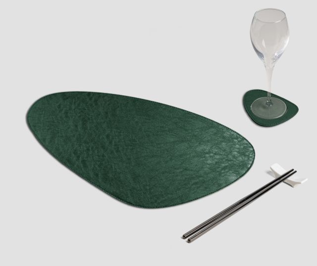 Mantel individual de metal verde bosque