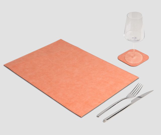 Tovaglietta Rettangolare spigolo Vintage salmone