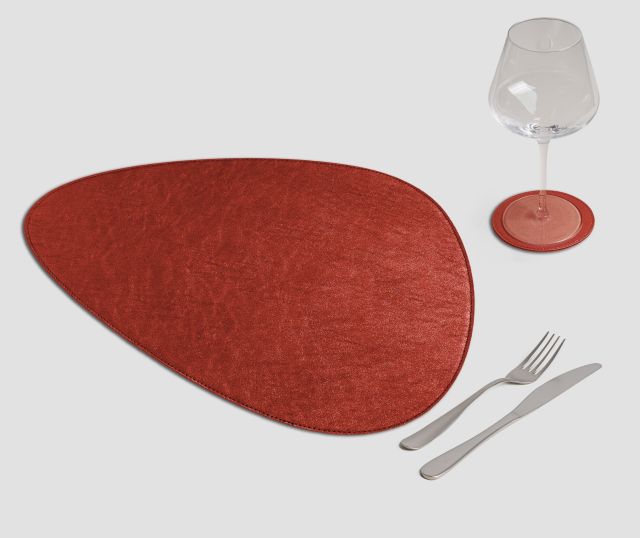 Tovaglietta Stone Metal rosso