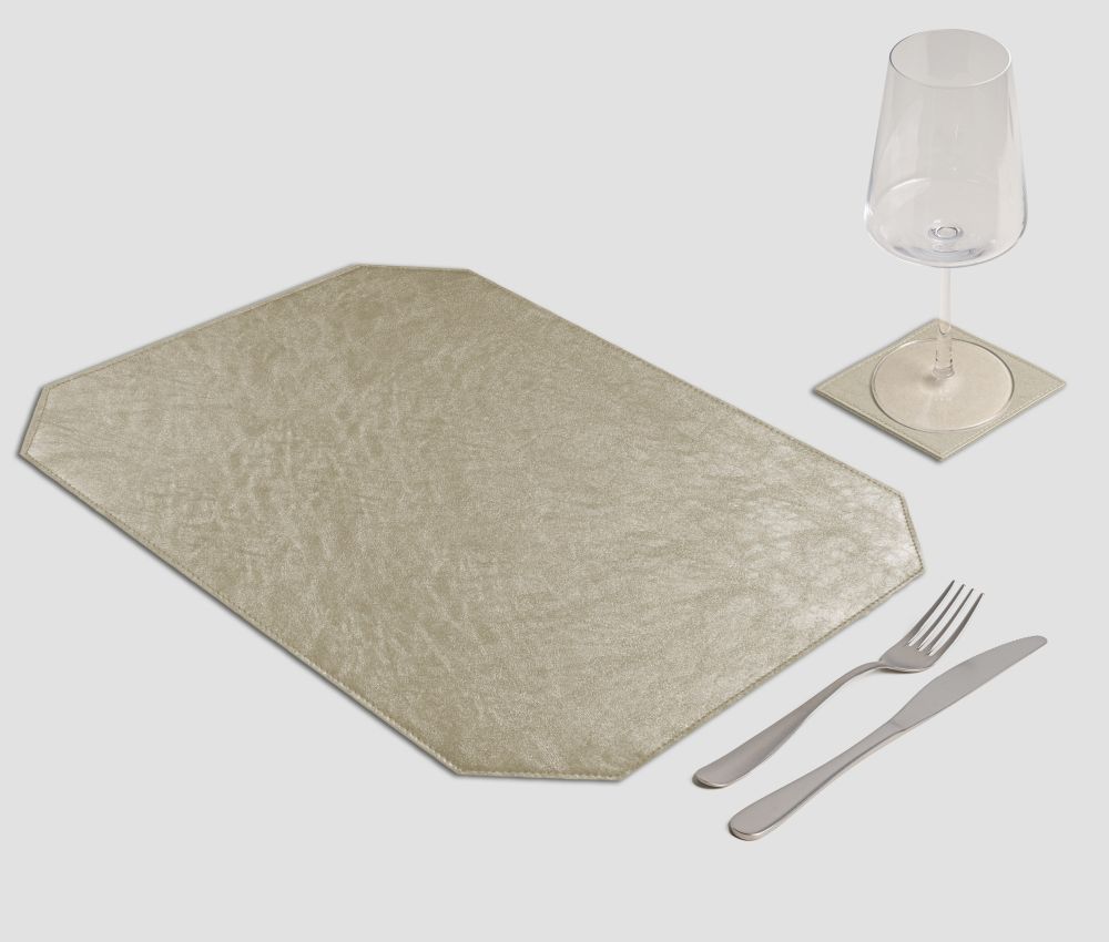 Bandeja para mantel individual de metal platino