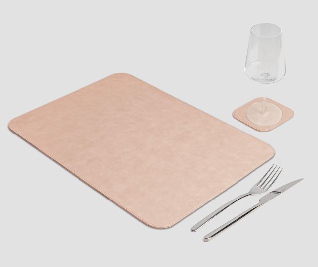 Mantel individual rectangular vintage clásico en polvo