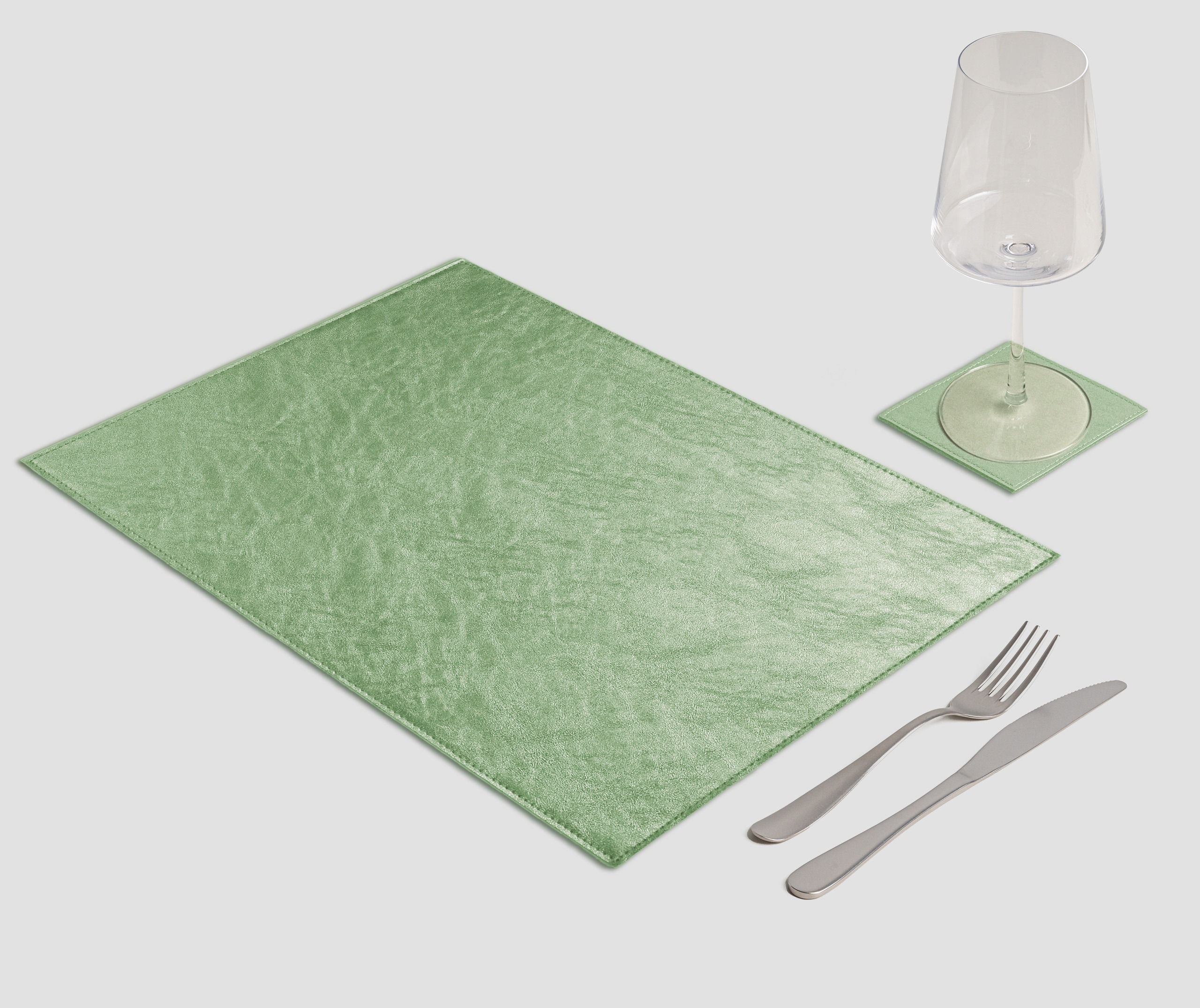 Tovaglietta Rettangolare spigolo Metal verde chiaro