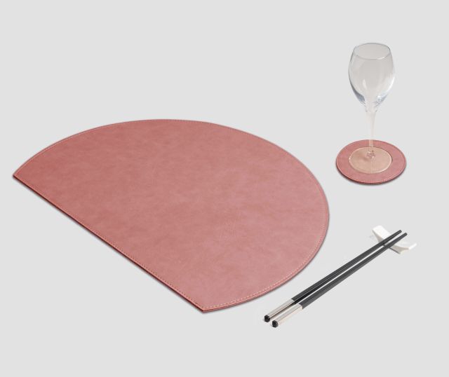 Mantel individual semicircular de granada vintage