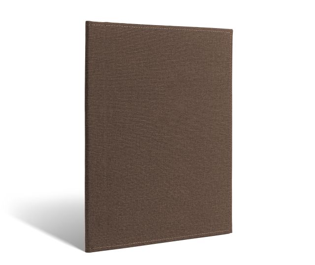 Framed menu in textured coffee