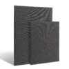 Menu with elastic in textured black - logo