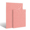 Magnetic menu in textured pink - logo