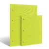 Screw menu in textured lime - logo